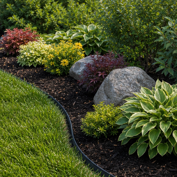 Mulch Landscaping Ideas with material and planting detail