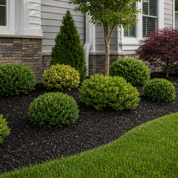 Mulch Landscaping Ideas with low-maintenance look