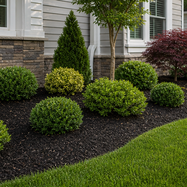 Mulch Landscaping Ideas with low-maintenance look