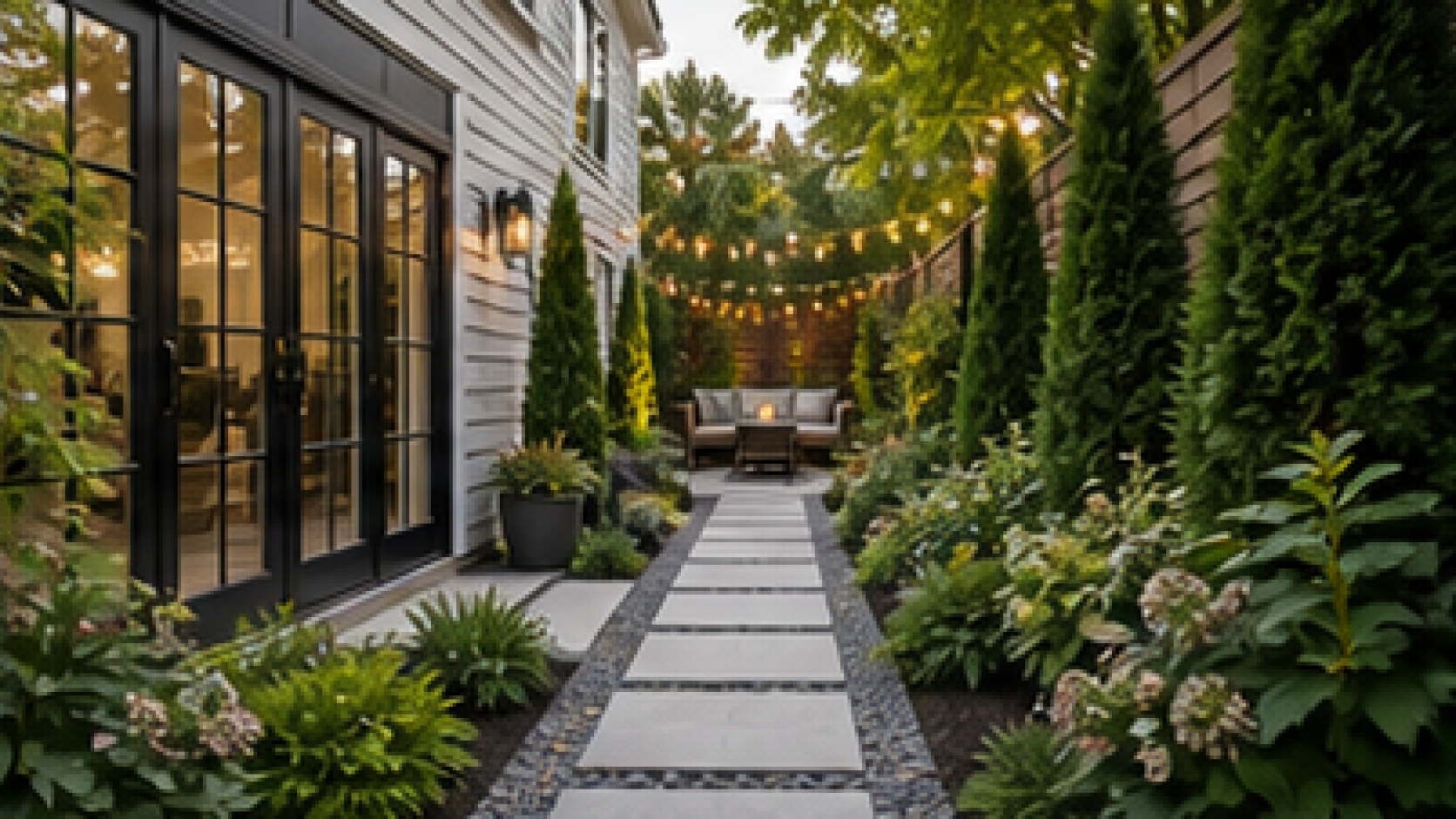 Narrow Backyard Landscaping Ideas in a real yard