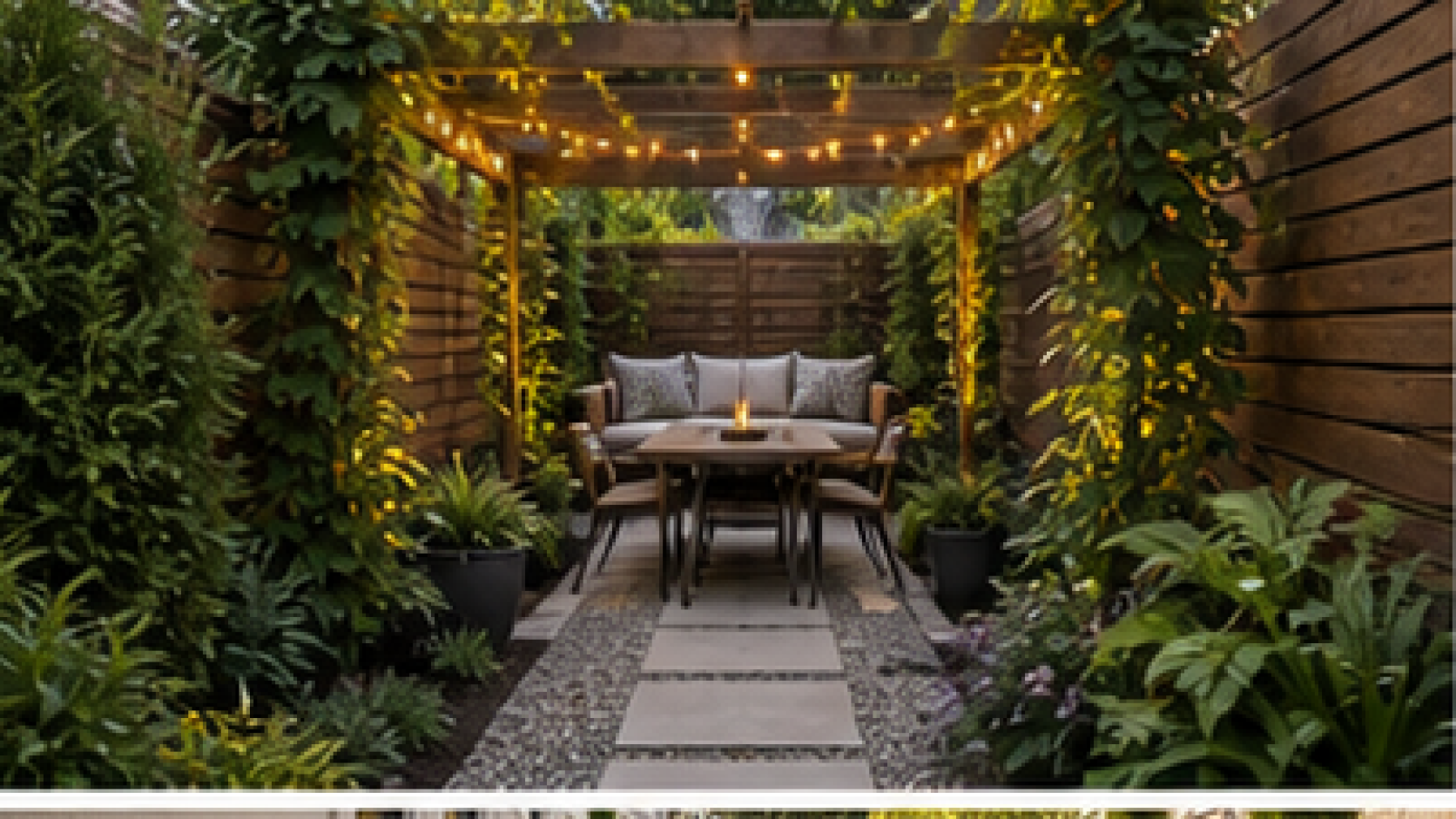 Narrow Backyard Landscaping Ideas with pergola accent