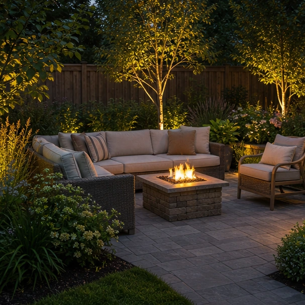 Outdoor Living Landscaping Ideas with lounge zone