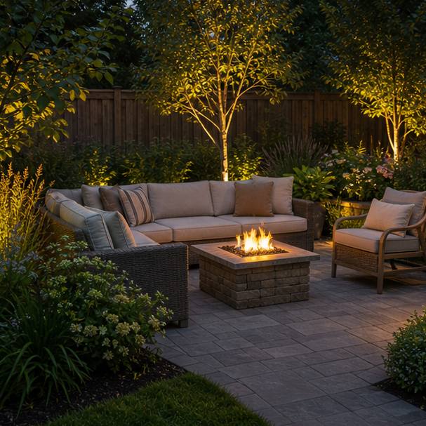 Outdoor Living Landscaping Ideas with lounge zone
