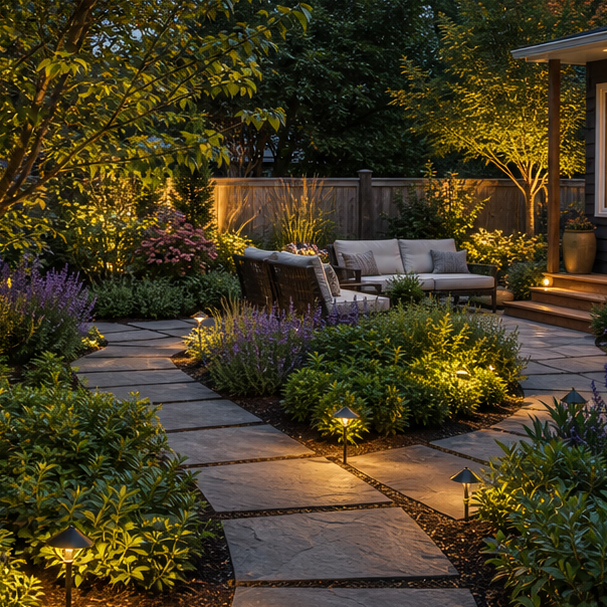 Outdoor Living Landscaping Ideas with path connection