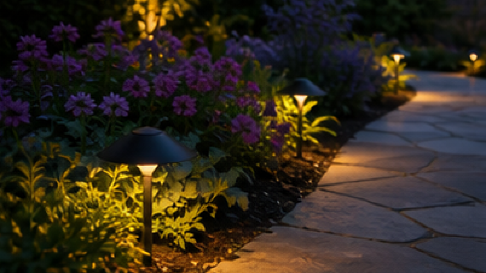 Outdoor Pathway Lighting Ideas planting and material detail