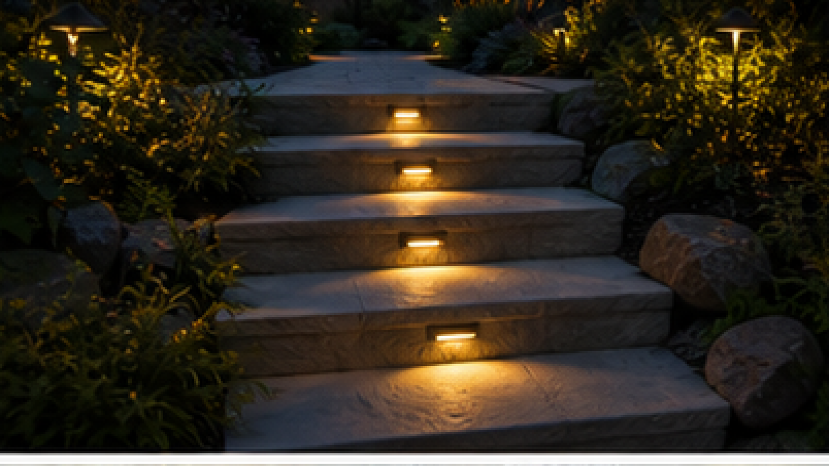 Outdoor Pathway Lighting Ideas with step lights