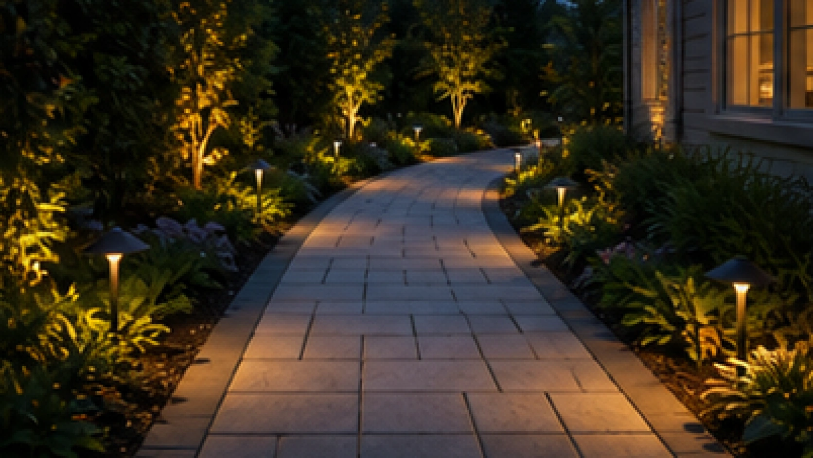 Outdoor Pathway Lighting Ideas with light pavers