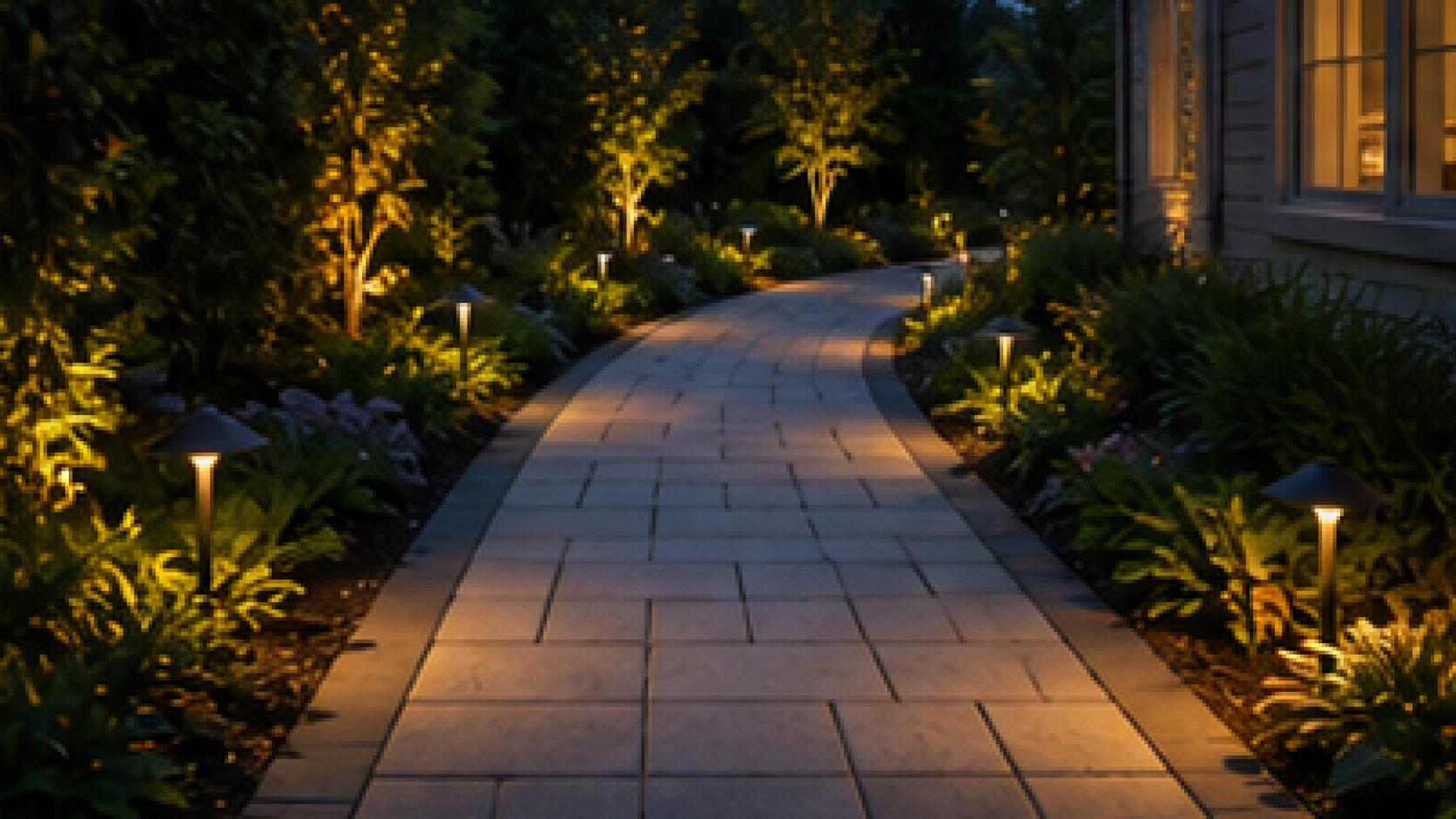 Outdoor Pathway Lighting Ideas with light pavers