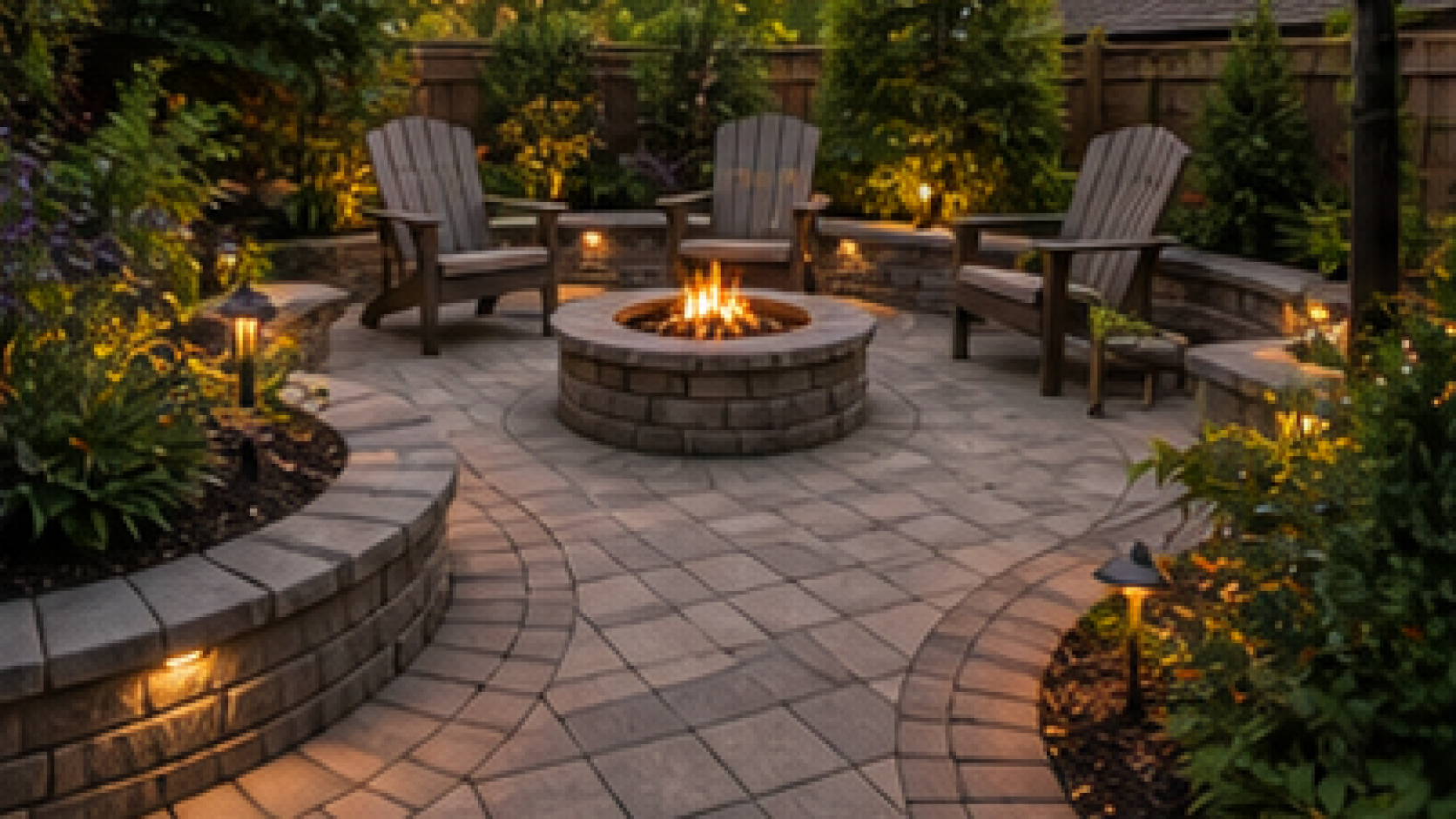 Paver Patio Ideas with stone border