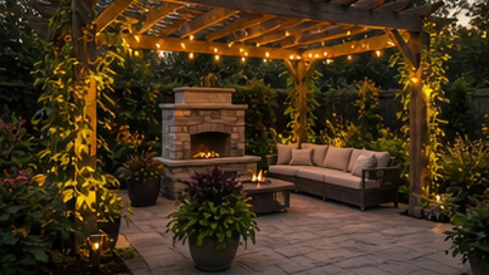Pergola Landscaping Ideas lighting idea