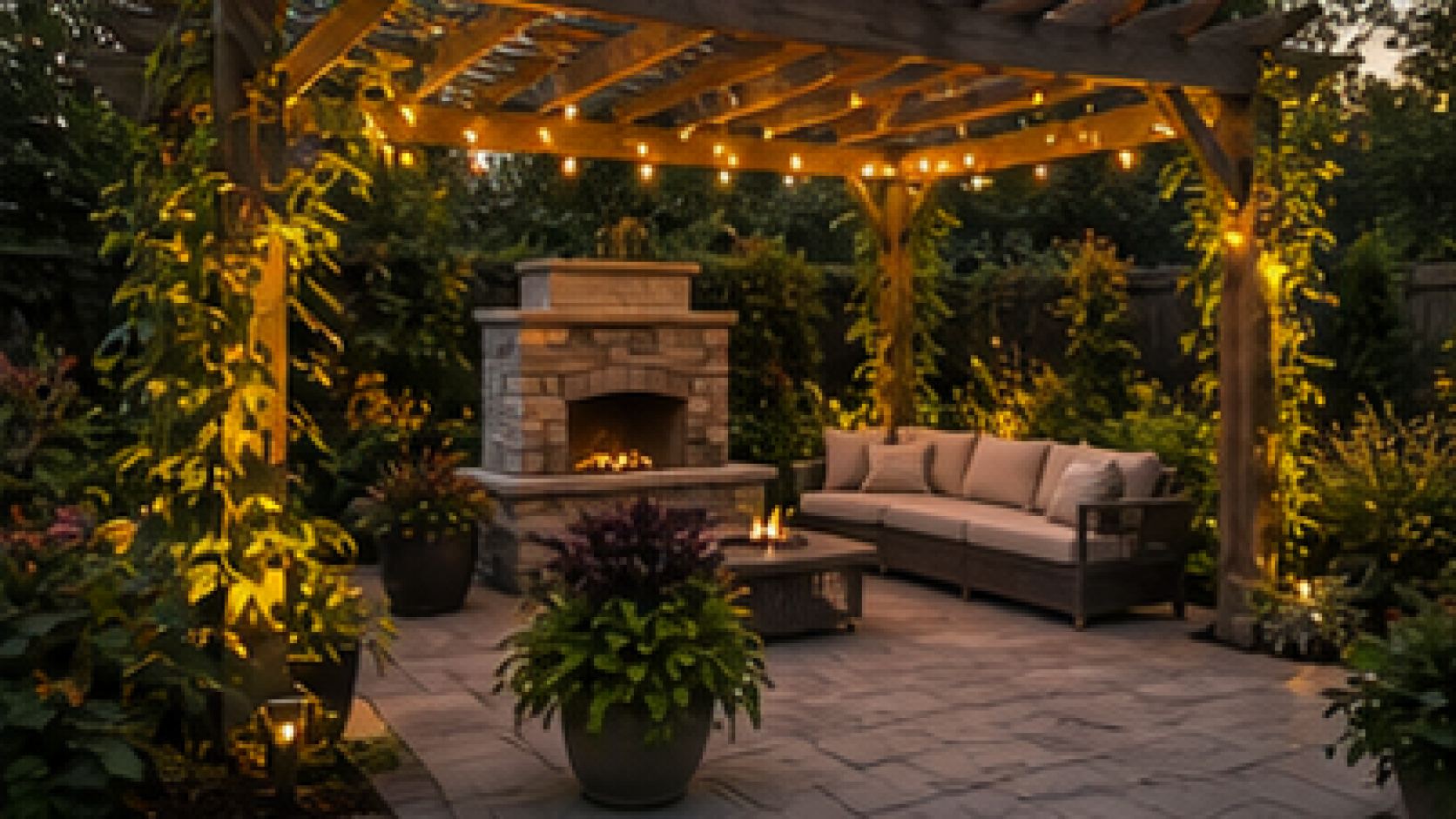 Pergola Landscaping Ideas lighting idea