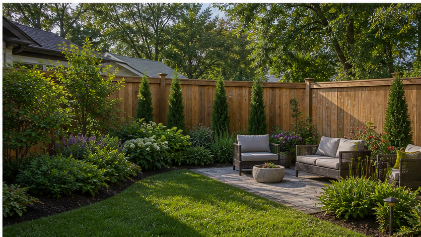 Privacy Fence Landscaping Ideas with second view