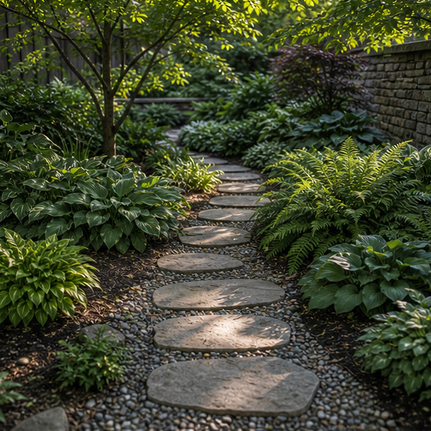 Shade Garden Landscaping Ideas with alternate style