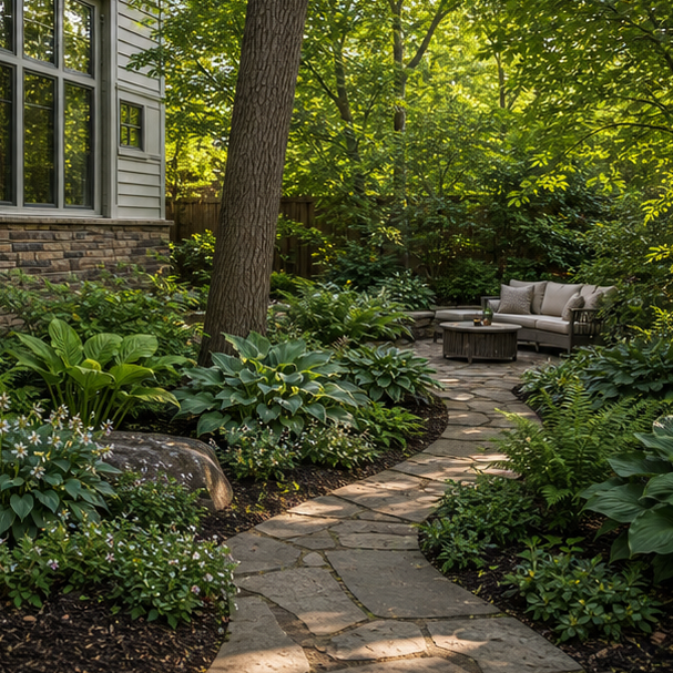 Shade Garden Landscaping Ideas with second view