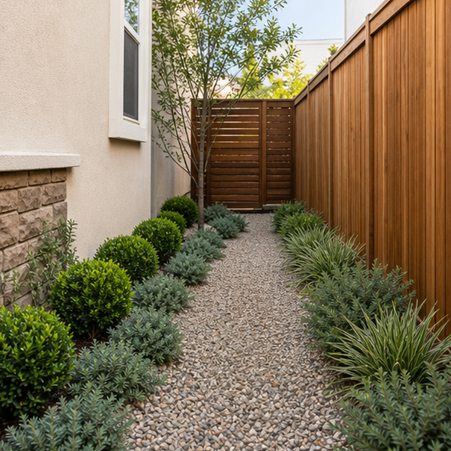 Side Yard Landscaping Ideas in a real setting