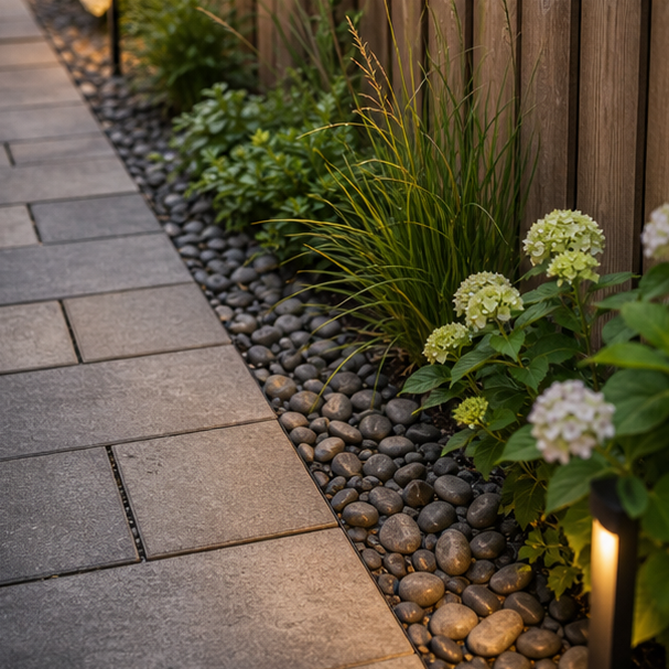 Side Yard Paver Ideas planting and material detail