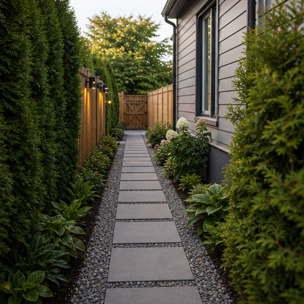 Side Yard Paver Ideas second view