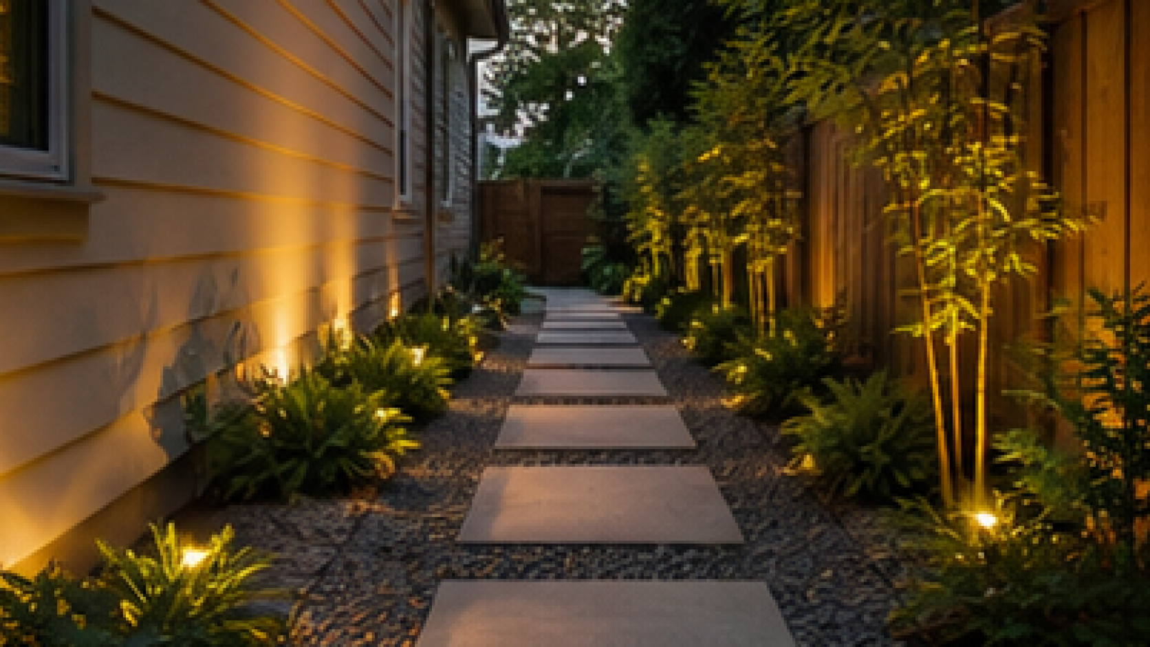 Side Yard Walkway Ideas lighting idea