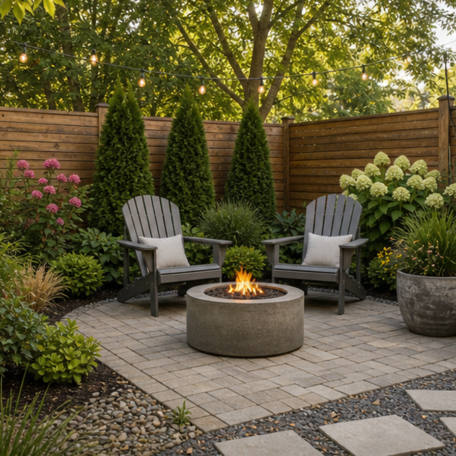 Simple Backyard Landscaping Ideas in a real setting