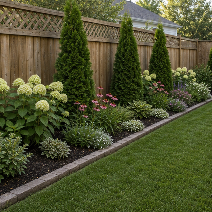 Simple Backyard Landscaping Ideas planting and material detail