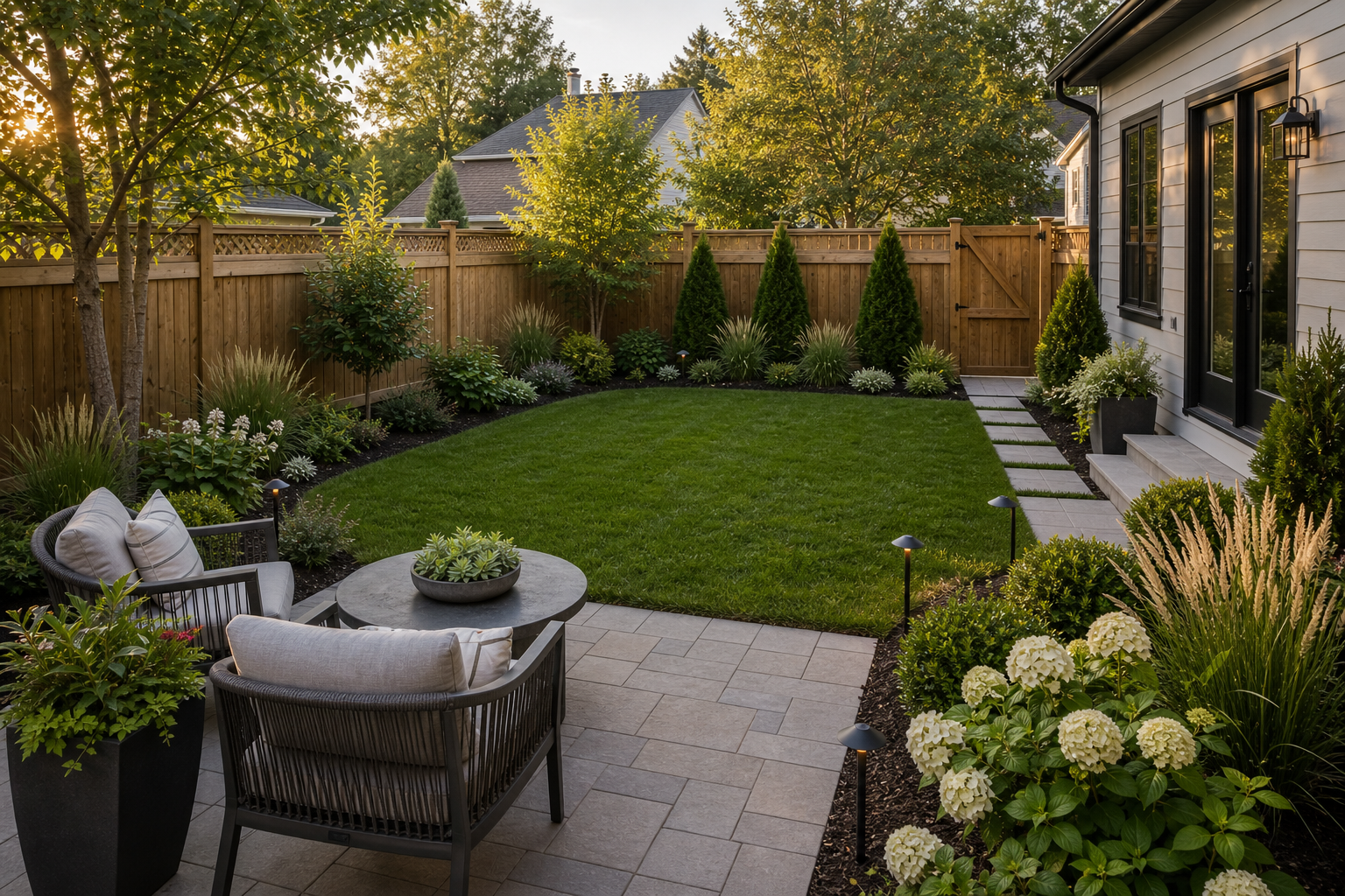 Simple Backyard Landscaping Ideas second view