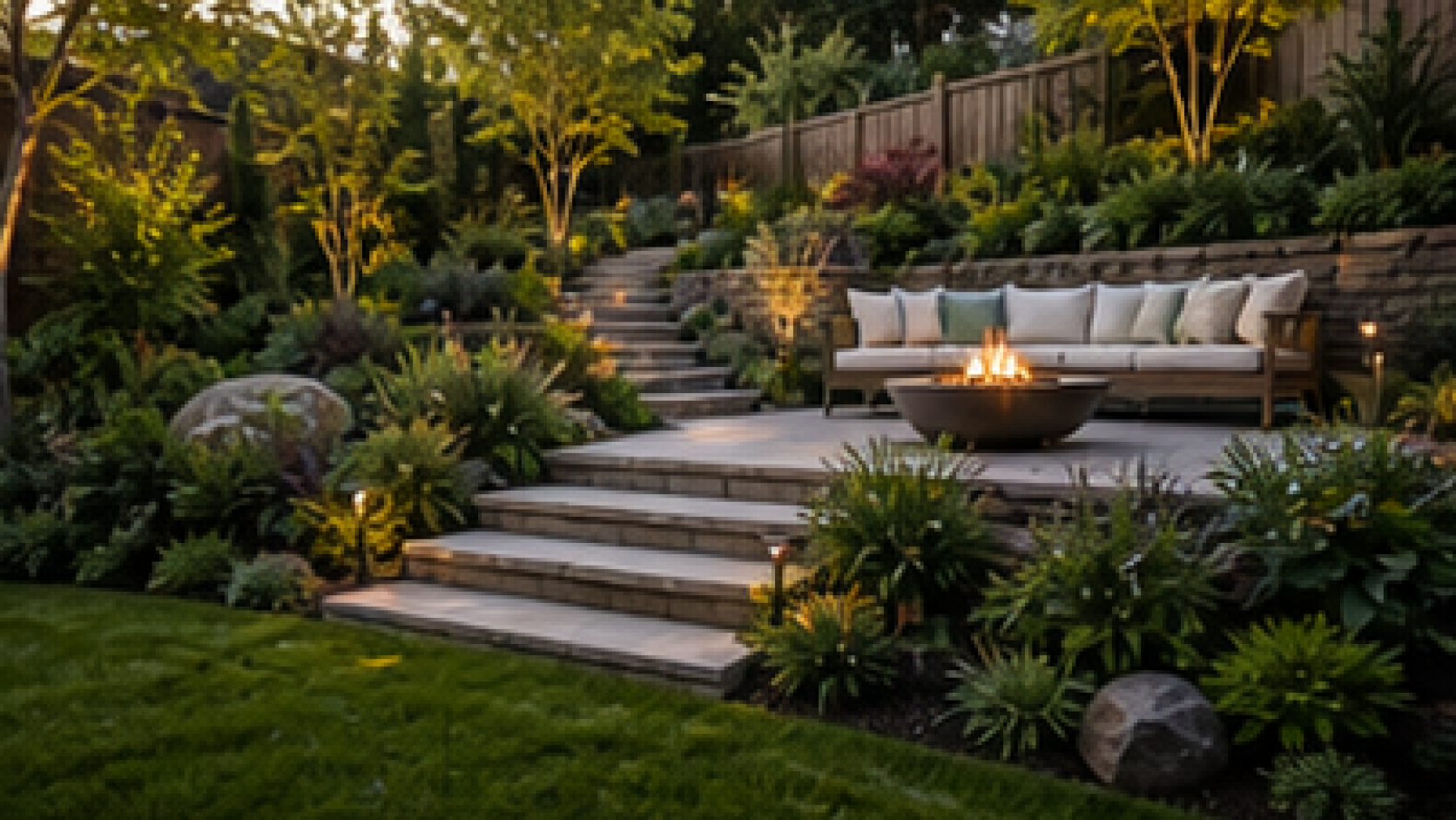 Sloped Backyard Landscaping Ideas overview