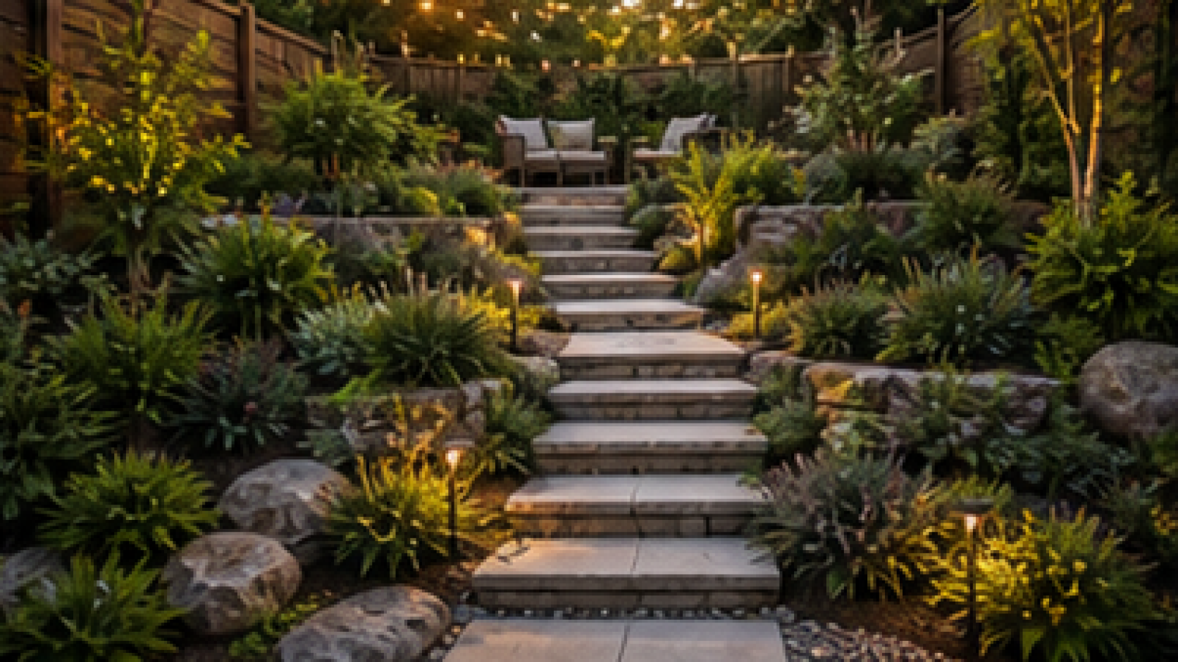 Sloped Backyard Landscaping Ideas layout idea