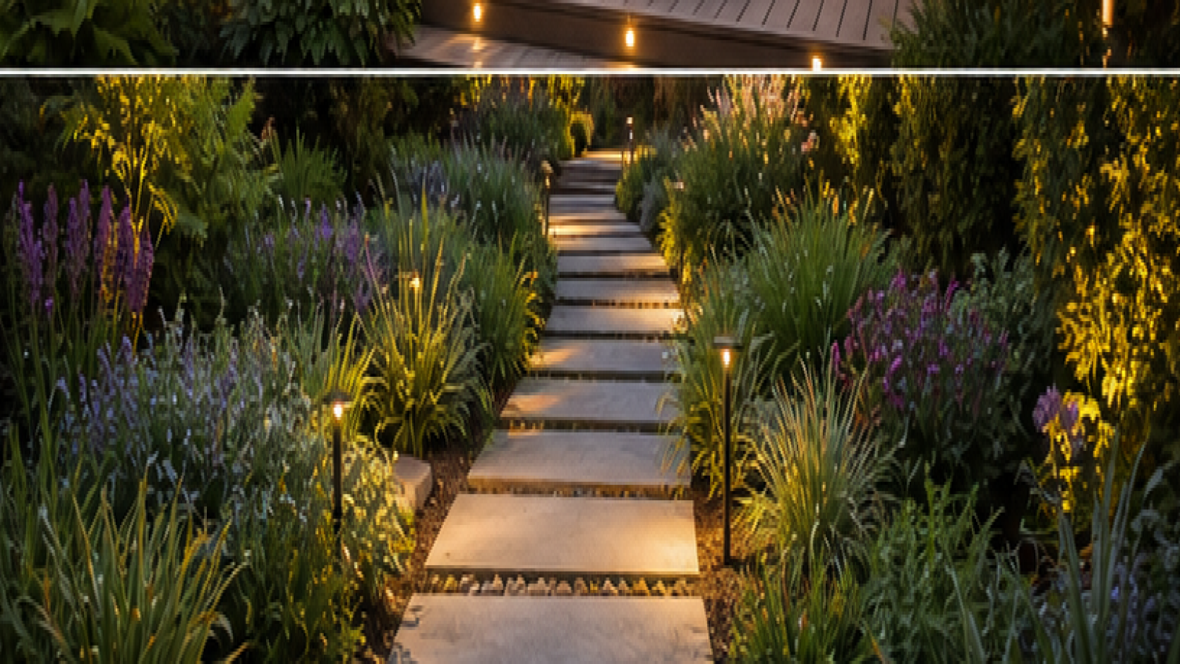 Small Backyard Landscaping Ideas with path lights