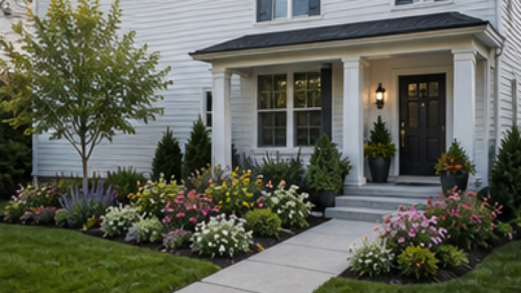 Small Front Yard Flower Bed Ideas in a real yard