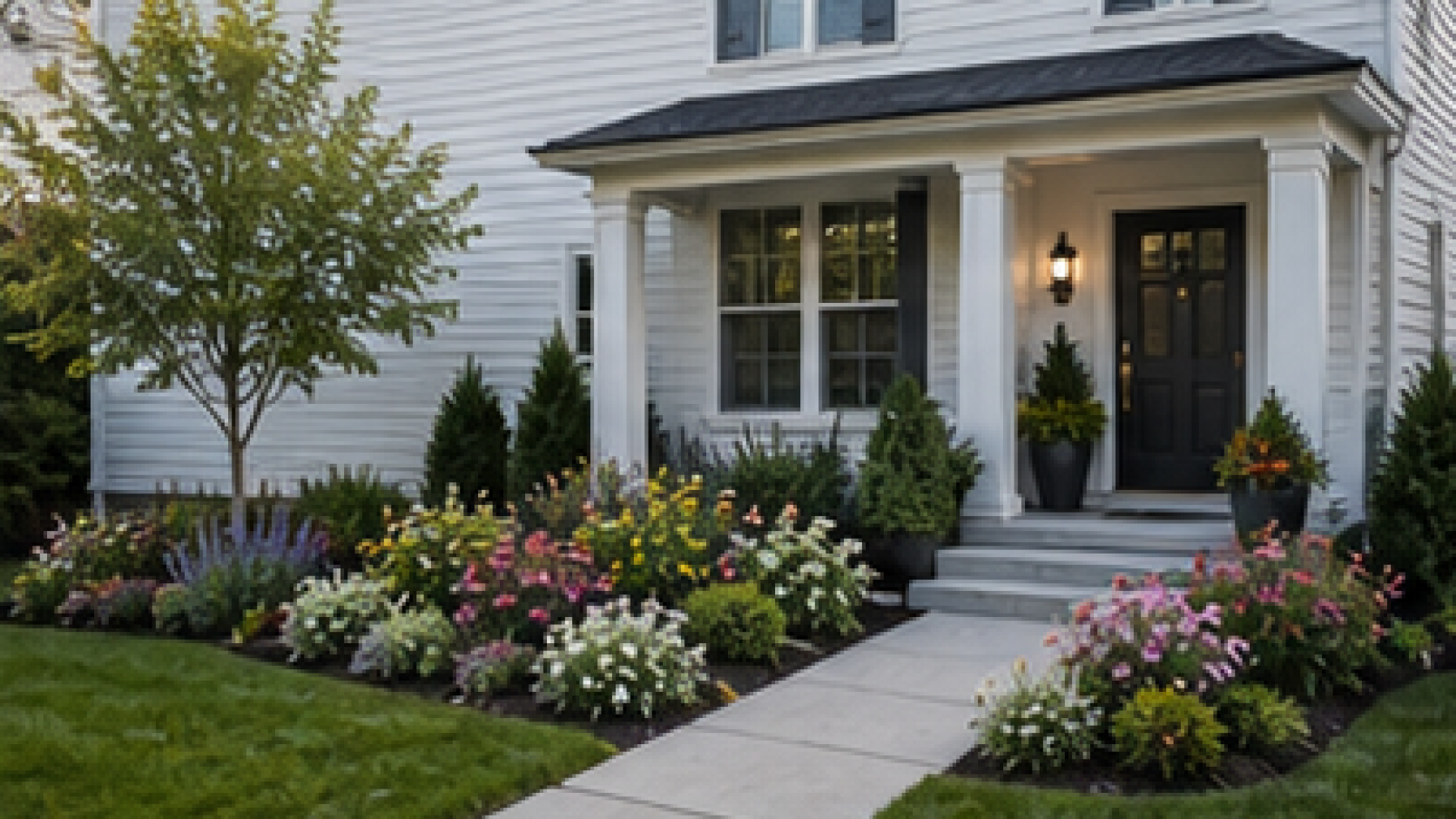 Small Front Yard Flower Bed Ideas in a real yard
