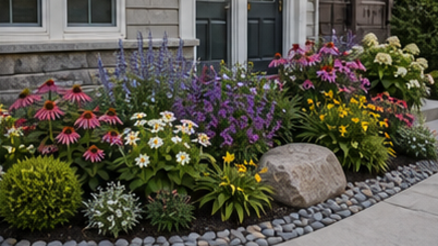 Small Front Yard Flower Bed Ideas materials and planting