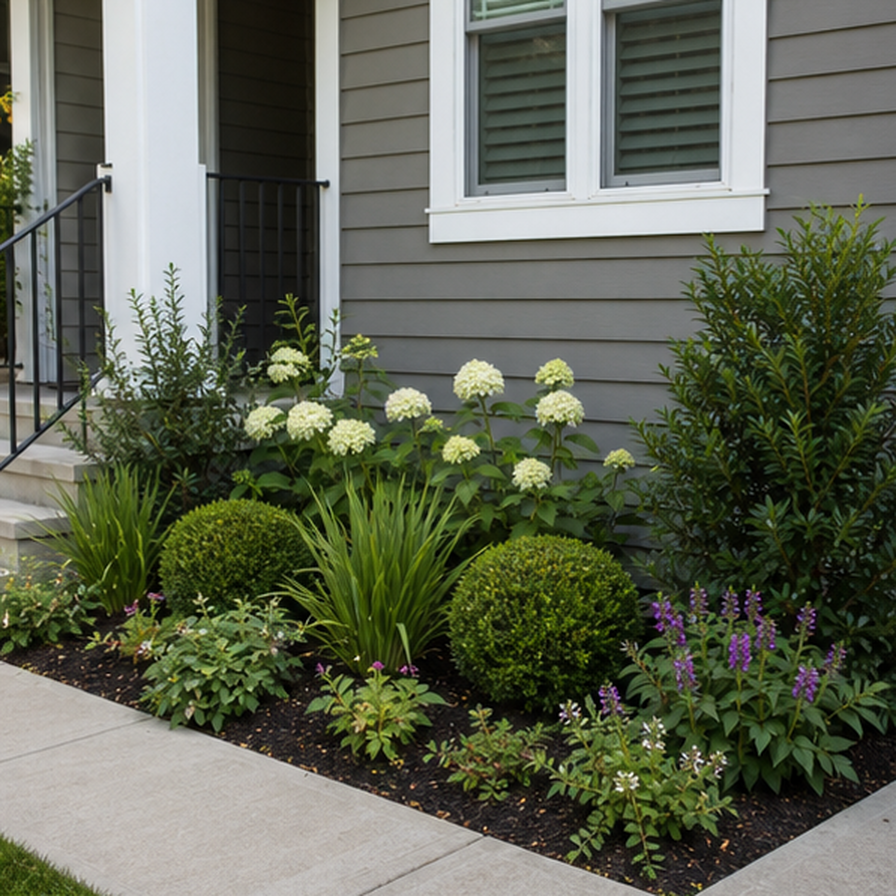 Small Front Yard Landscaping Ideas in a real setting