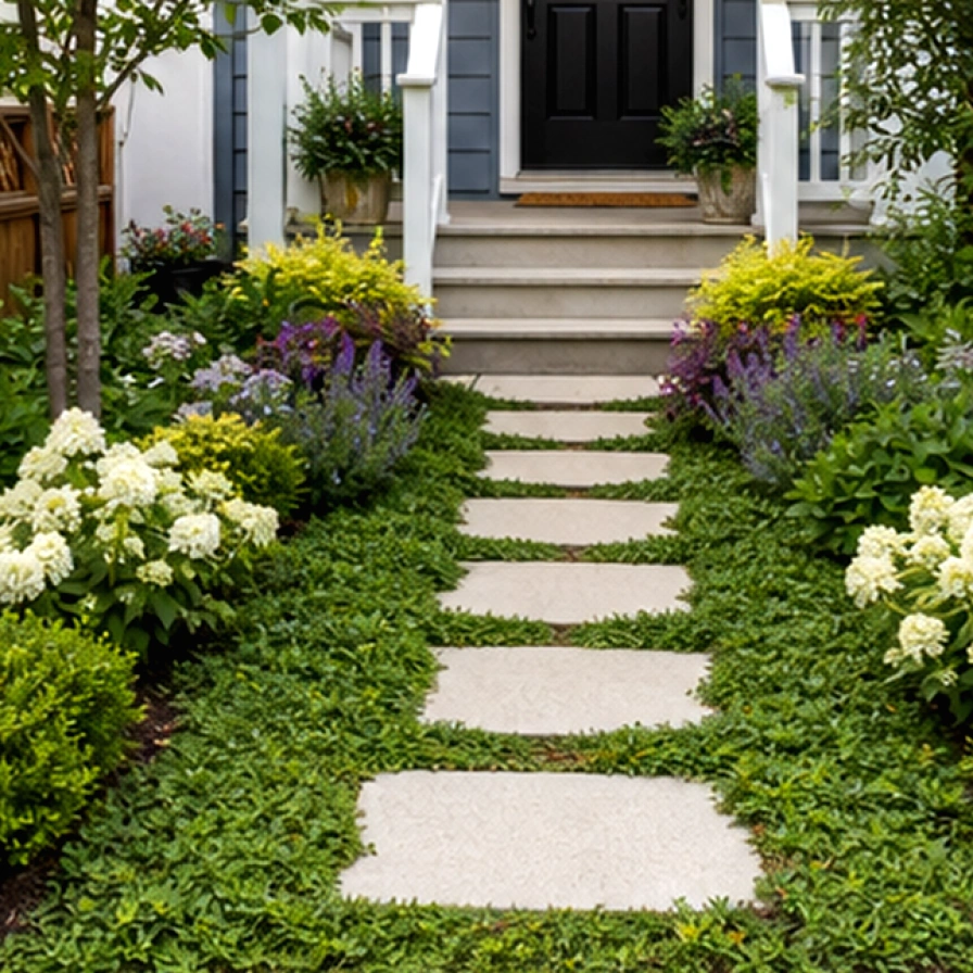 Small Front Yard Landscaping Ideas materials and planting