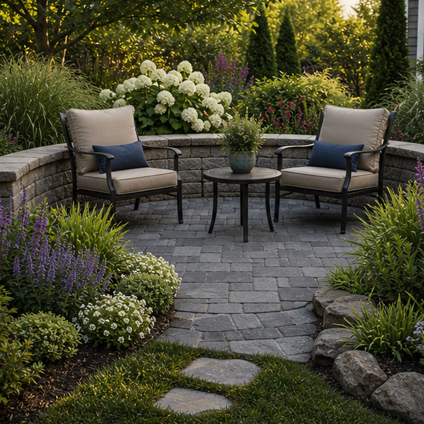 Small Patio Landscaping Ideas with alternate style