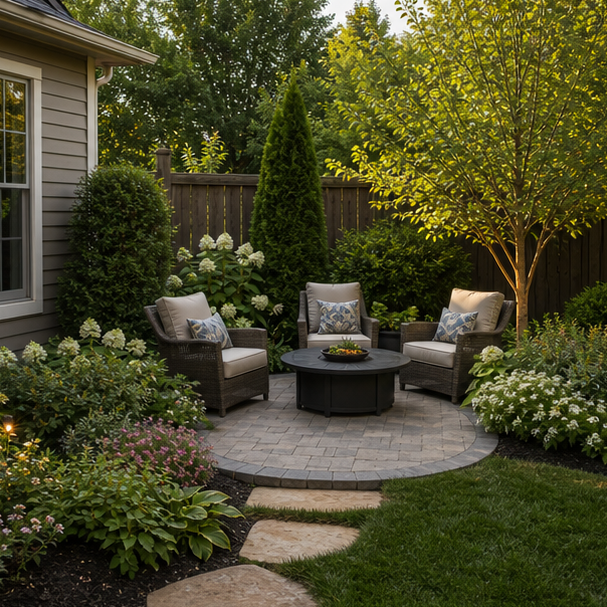 Small Patio Landscaping Ideas with second view