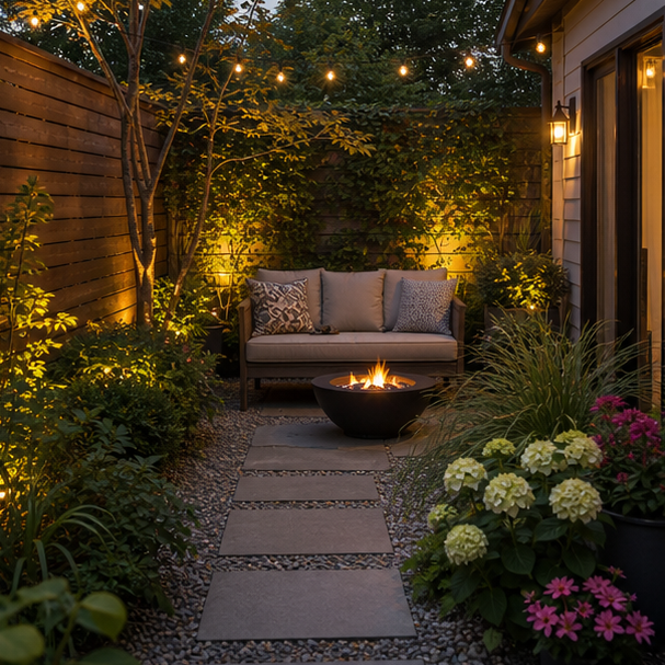 Small Yard Landscaping Ideas lighting idea