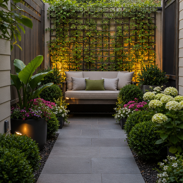Small Yard Landscaping Ideas with vertical greenery