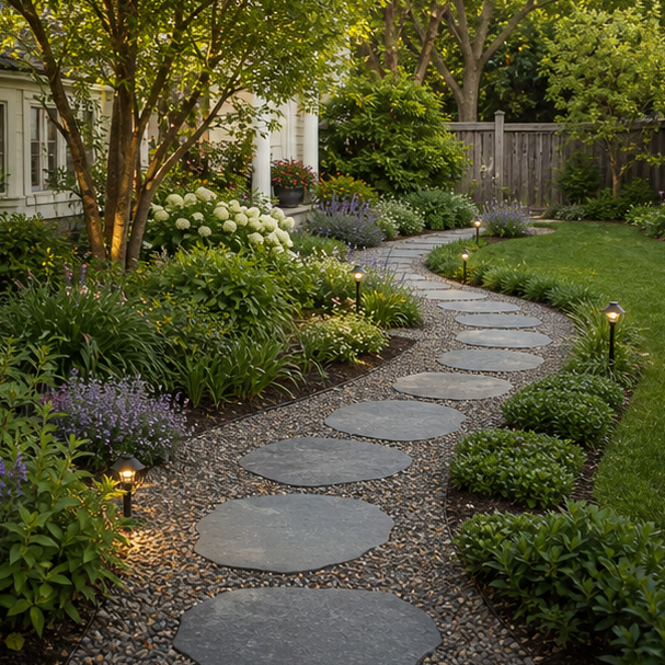 Stepping Stone Walkway Ideas layout idea