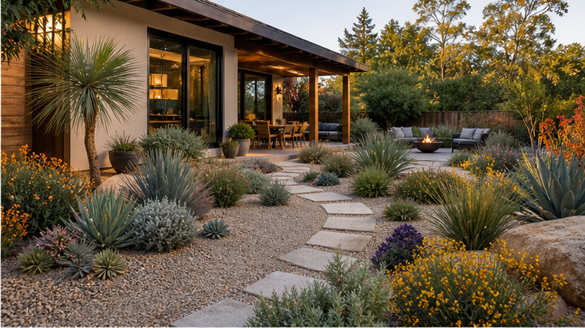 Xeriscape Landscaping Ideas with layout idea