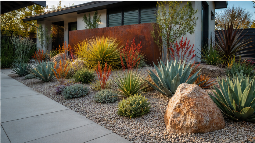 Xeriscape Landscaping Ideas with alternate style