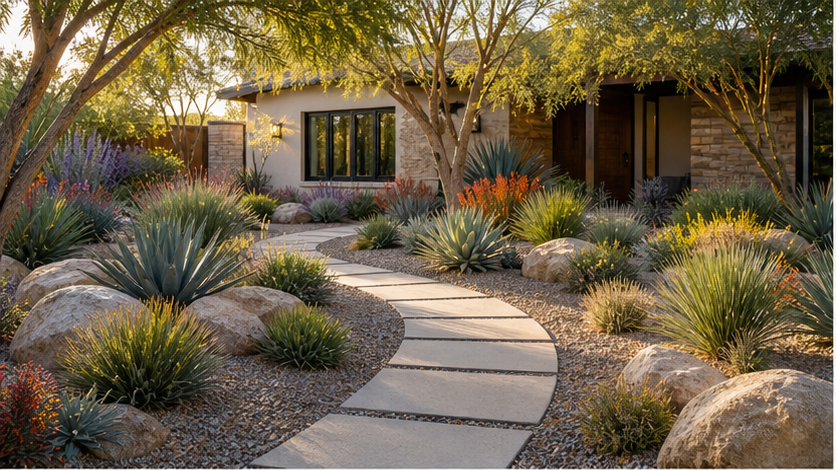 Xeriscape Landscaping Ideas with second view